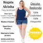 Imagem de Regata Alcinha Fina Feminina Plus Size Básica Lisa 3026.c1
