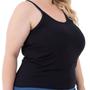 Imagem de Regata Alcinha Fina Feminina Plus Size Básica Lisa 3026.c1