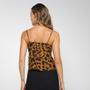 Imagem de Regata All Is Love Animal Print Onça Nó Frontal Feminina