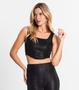 Imagem de Regata Cropped Feminina Em Suede Endless Preto