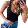 Imagem de Regata Decotada Em V Moda Tricot