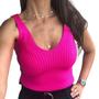 Imagem de Regata Decotada Em V Moda Tricot