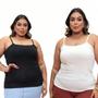 Imagem de Regata Feminina Alcinha Fina Com Forro Plus Size