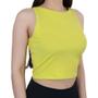 Imagem de Regata Feminina Babi Cat Cropped Verde Solar - B2601