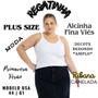 Imagem de Regata Feminina Básica Decote e Alcinha Canelada Moda Primavera Verão Plus Size 50722A