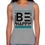 Imagem de Regata Feminina Be Happy - Foca na Moda