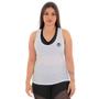 Imagem de Regata Feminina Fitness em Tecido Dry-Fit Kit 2 cores para academia e exercícios - Branco+Preto