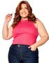 Imagem de Regata Feminina Malha Canelada Plus Size Gringa Blogueira