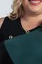 Imagem de Regata Feminina Plus Size Malha Viscose Detalhe Contrastante e Botões Decote - Serena