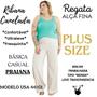 Imagem de Regata Feminina Ribana Alcinha Fina Plus Size 3054A