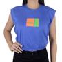 Imagem de Regata Feminina Voorth Cropped Azul - 5630S