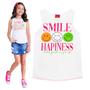 Imagem de Regata Infantil Feminino em Meia Malha Smile Hapiness Kyly