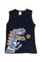 Imagem de Regata Infantil Masculina Estampada de Dinossauro Hrradinhos