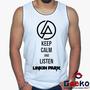 Imagem de Regata Linkin Park 100% Algodão Keep Calm and Listen Linkin Park Rock Geeko