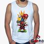 Imagem de Regata Mario e Deadpool 100% Algodão Mario Bros Geeko