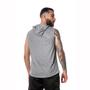 Imagem de Regata Masculina Cinza Capuz Oversized Longline Academia