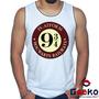 Imagem de Regata Plataforma 9 3/4 100% Algodão Harry Potter Hogwarts Camiseta Regata Geeko