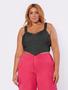 Imagem de Regata Plus Size Cropped Com Detalhe no Busto Feminino Leve