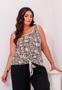 Imagem de Regata Plus Size Estampada com Amarração