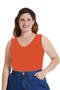 Imagem de Regata Plus Size Lunender Canelada Laranja