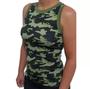 Imagem de Regata regatinha blusa estampada camuflada exército feminina verão não junta bolinhas