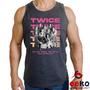 Imagem de Regata Twice 100% Algodão K-pop Once Banda Preto e Branco Camiseta Regata Geeko