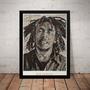 Imagem de Reggae Poster Com Moldura Bob Marley Arte Quadro 44x32cm