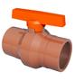 Imagem de Registro De Esfera Com Rosca De Pvc Predial Marrom Com Bitola De 2. 1/2" Com Sistema TAQ E V.A.R