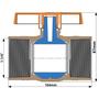 Imagem de Registro De Esfera Com Rosca Pvc Com Bitola De 1.1/4" Com Sistema V.A.R Durín