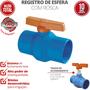 Imagem de Registro De Esfera Com Rosca Pvc Com Bitola De 2.1/2" Com Sistema TAQ E V.A.R