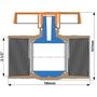 Imagem de Registro De Esfera Com Rosca Pvc Com Bitola De 2.1/2" Com Sistema TAQ E V.A.R