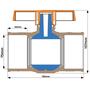 Imagem de Registro De Esfera Solda Pvc Marrom Com Bitola 75mm Com o sistema TAQ e V.A.R Durín