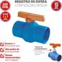 Imagem de Registro De Esferas De Solda X Rosca Pvc De Irrigação Com Bitola De 50mmx1.1/2" Com Sistema V.A.R