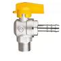 Imagem de Registro De Gás Esfera Angular 90 Rosca 1/2 Npt Macho X 3/8