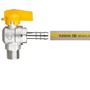 Imagem de Registro De Gás Esfera Angular 90 Rosca 1/2 Npt Macho X 3/8