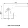 Imagem de Registro Esfera Metal 3/4 Cromado 00221306 Docol