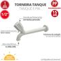 Imagem de Registro Para Pia Multiuso 15 Cm Autosserviço Com Bitola 1/2" Branco Durín