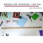 Imagem de Régua 100 cm Madeira Modelagem Estilista Corte Costura Fenix