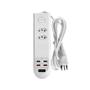 Imagem de Régua Extensão Elétrica 2 Tomadas 10A + 4 USB Bivolt Cabo 2 Metros