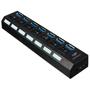 Imagem de Regua Usb 3.0 Hub Com 7 Portas Speed 3.0 Chave On/off HU-S370BK C3tech