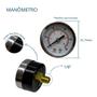Imagem de Regulador de Pressão de Ar Mini 1/4" Preto com Manômetro
