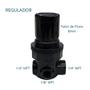 Imagem de Regulador de Pressão de Ar Mini 1/4" Preto com Manômetro