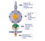 Imagem de Regulador Medidor De Gás Aliança Manômetro 2Kgh Maior vazão (30A1)