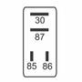 Imagem de Relé Auxiliar com Resistor 25230-79917 - 12V 4Term DNI 8162