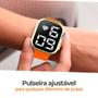 Imagem de Relógio aço inox ultra feminino silicone led digital + caixa laranja garantia qualidade premium