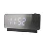 Imagem de Relogio Alarme LED Espelhado USB Com Projetode de Hora Preto