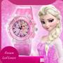 Imagem de Relógio Analógico Infantil Led Luzes Princesa Elsa Frozen