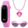 Imagem de Relogio Barbie Digital Infantil + Colar + Oculos Proteção Uv