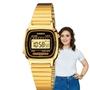 Imagem de Relógio Casio Feminino Vintage Digital Dourado Pequeno Moderno Original Retro LA670WGA-1DF