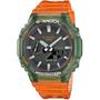 Imagem de Relógio CASIO G-SHOCK verde laranja anadigi GA-2100HC-4ADR